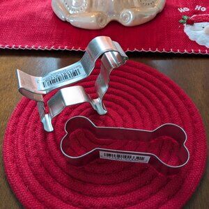 Dog and Bone Metal Cookie Cutter Set
